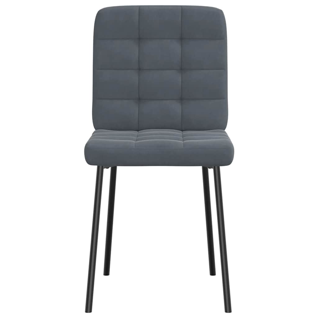 vidaXL Eetkamerstoelen 4 st fluweel lichtgrijs