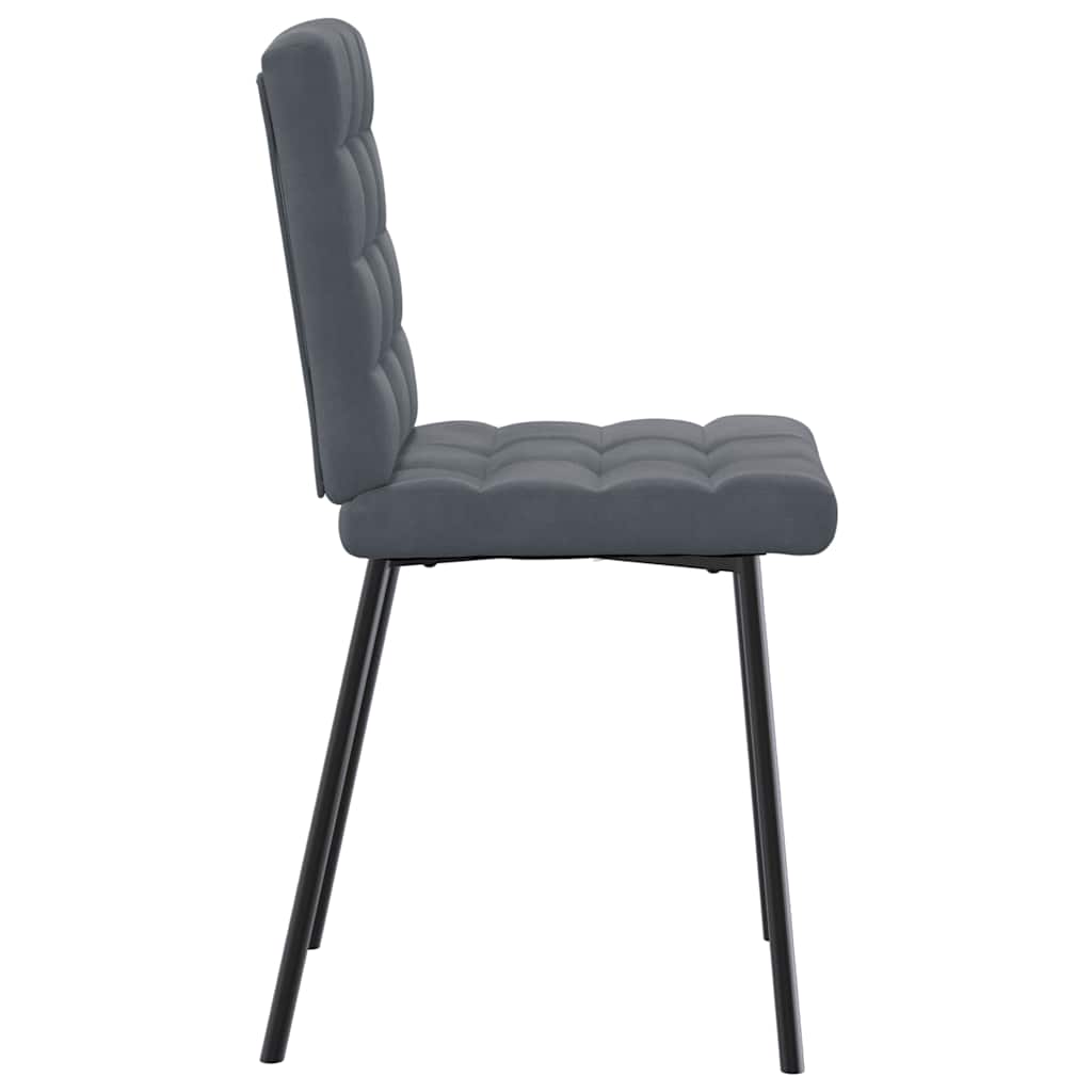 vidaXL Eetkamerstoelen 4 st fluweel lichtgrijs