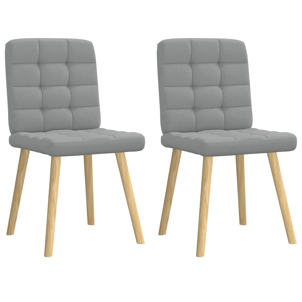 vidaXL Eetkamerstoelen 4 st stof lichtgrijs