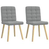 vidaXL Eetkamerstoelen 4 st stof lichtgrijs