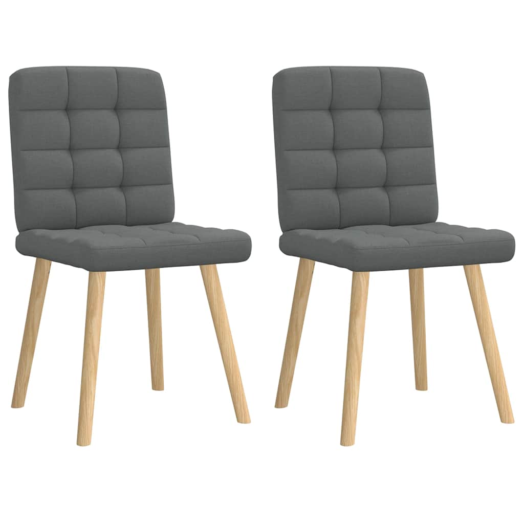 vidaXL Eetkamerstoelen 4 st stof lichtgrijs