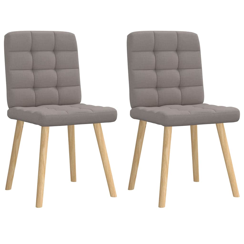 vidaXL Eetkamerstoelen 4 st stof lichtgrijs