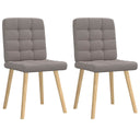 vidaXL Eetkamerstoelen 4 st stof lichtgrijs