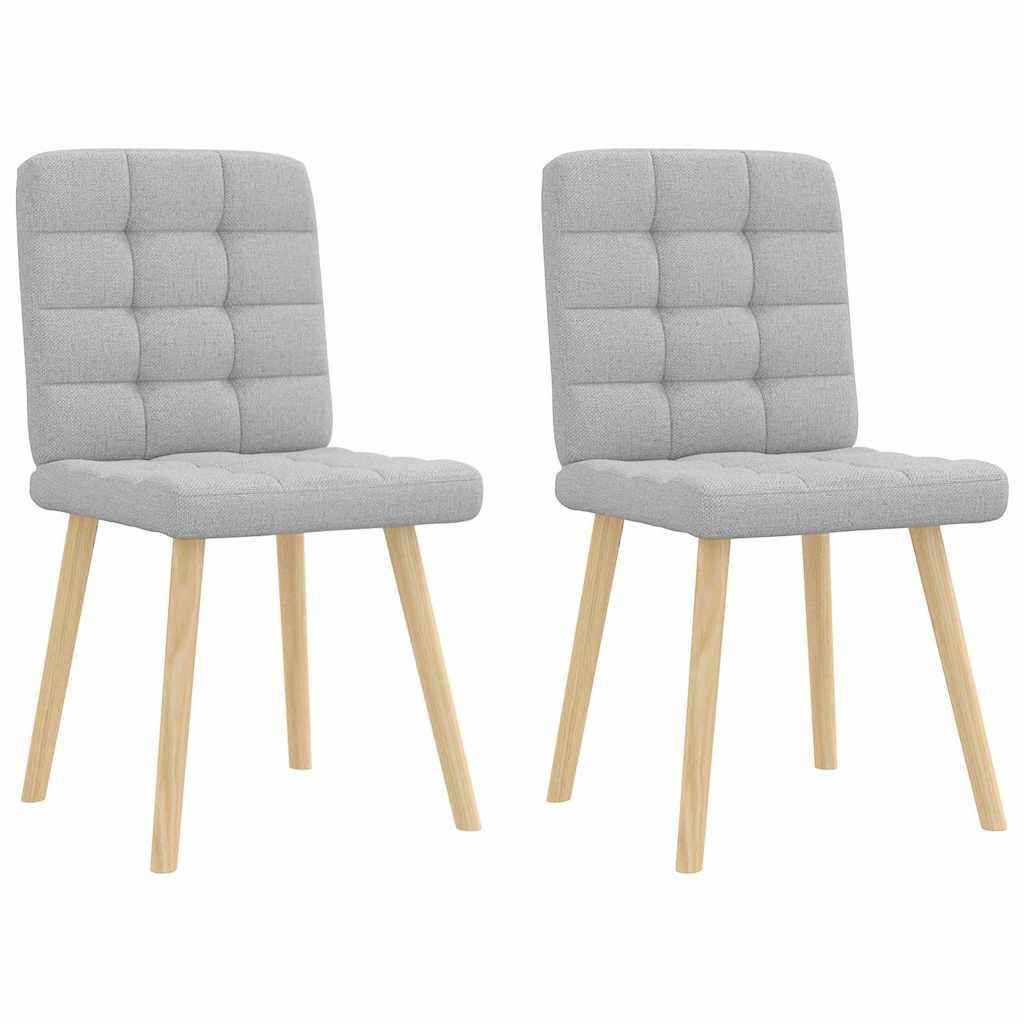 vidaXL Eetkamerstoelen 4 st stof lichtgrijs