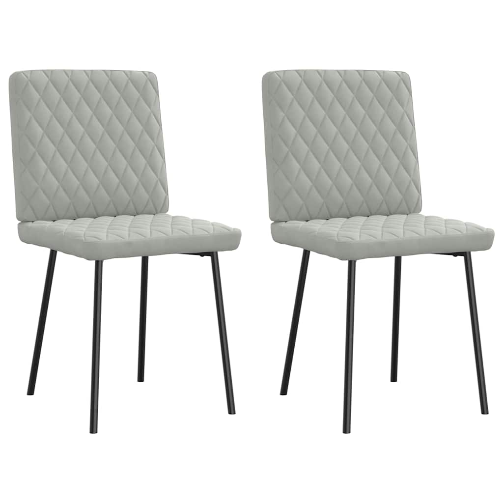 vidaXL Eetkamerstoelen 4 st fluweel lichtgrijs