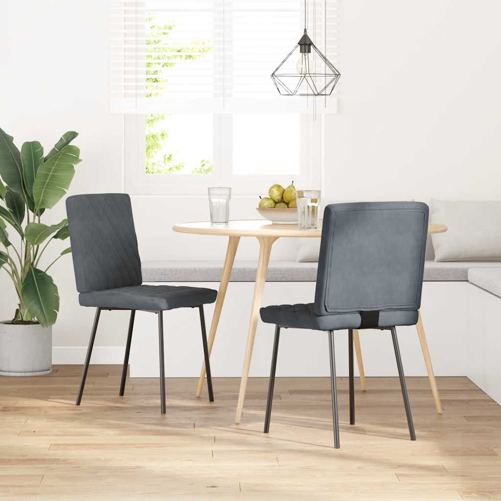 vidaXL Eetkamerstoelen 4 st fluweel lichtgrijs