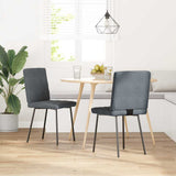 vidaXL Eetkamerstoelen 4 st fluweel lichtgrijs