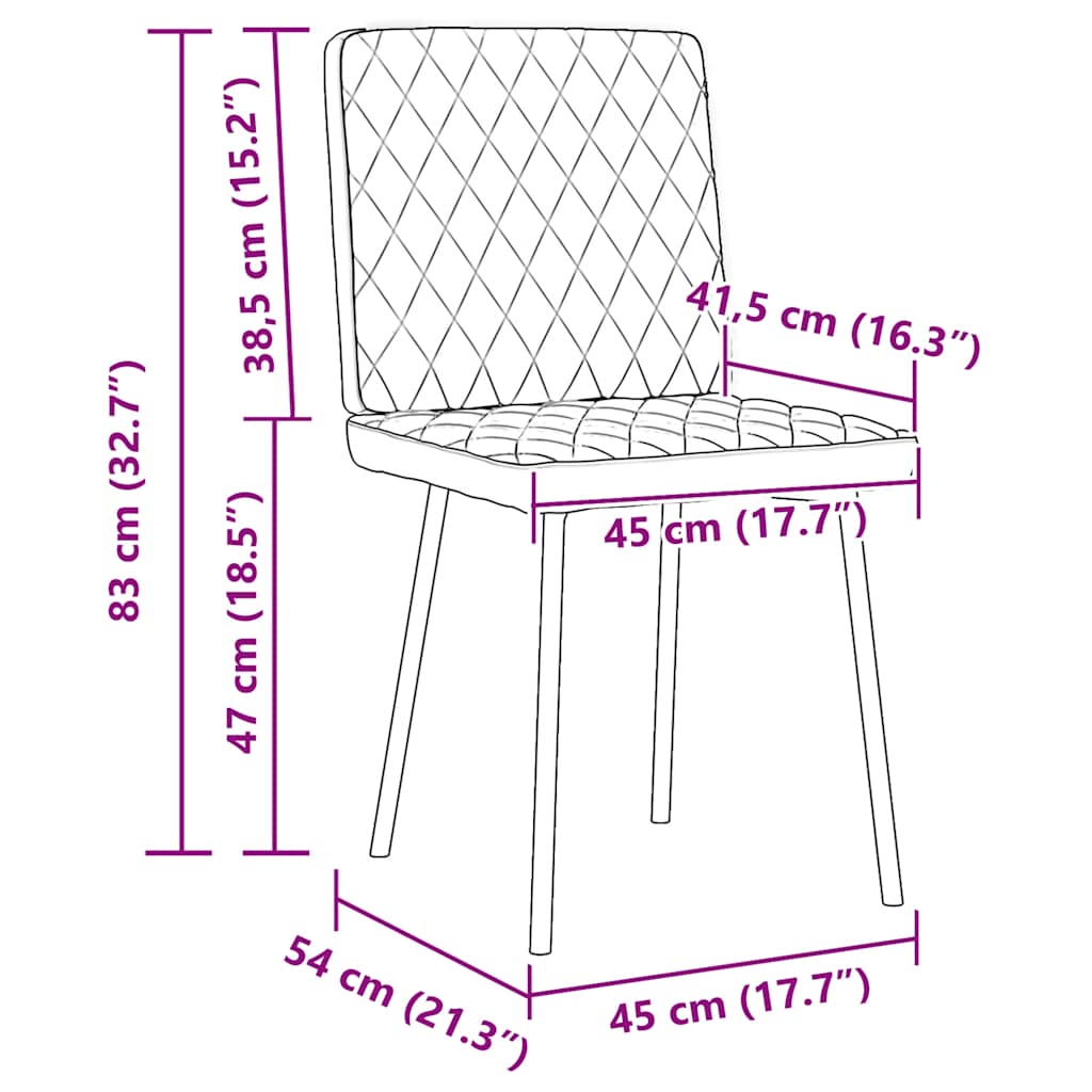 vidaXL Eetkamerstoelen 4 st kunstleer grijs