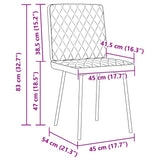 vidaXL Eetkamerstoelen 4 st kunstleer grijs