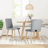 vidaXL Dining Chairs 4 pcs fabric light grey