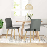vidaXL Dining Chairs 4 pcs fabric light grey