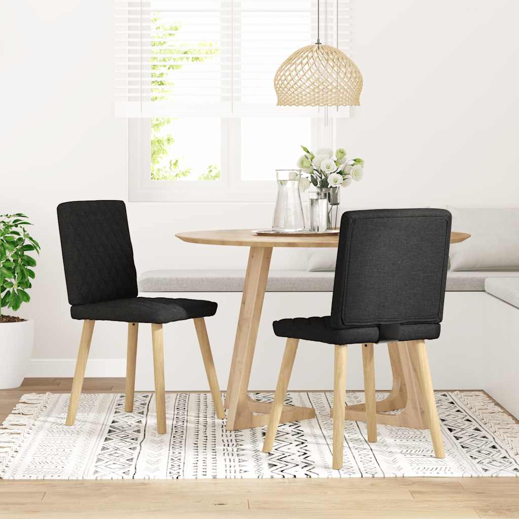 vidaXL Dining Chairs 4 pcs fabric light grey