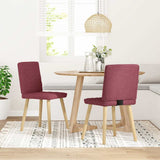 vidaXL Dining Chairs 4 pcs fabric light grey