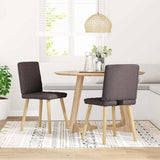vidaXL Dining Chairs 4 pcs fabric light grey