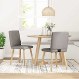 vidaXL Dining Chairs 4 pcs fabric light grey