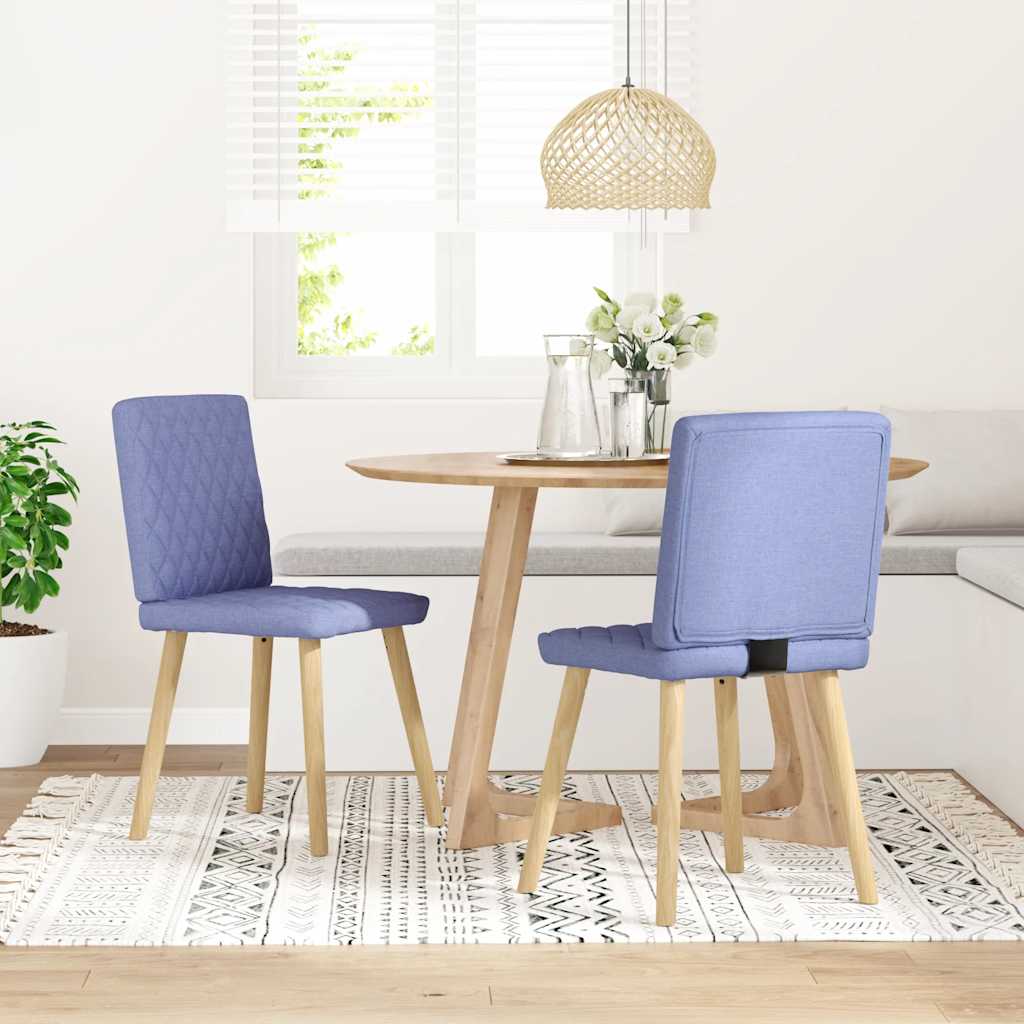 vidaXL Dining Chairs 4 pcs fabric light grey