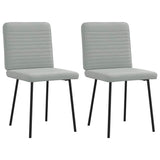 vidaXL Eetkamerstoelen 4 st fluweel lichtgrijs