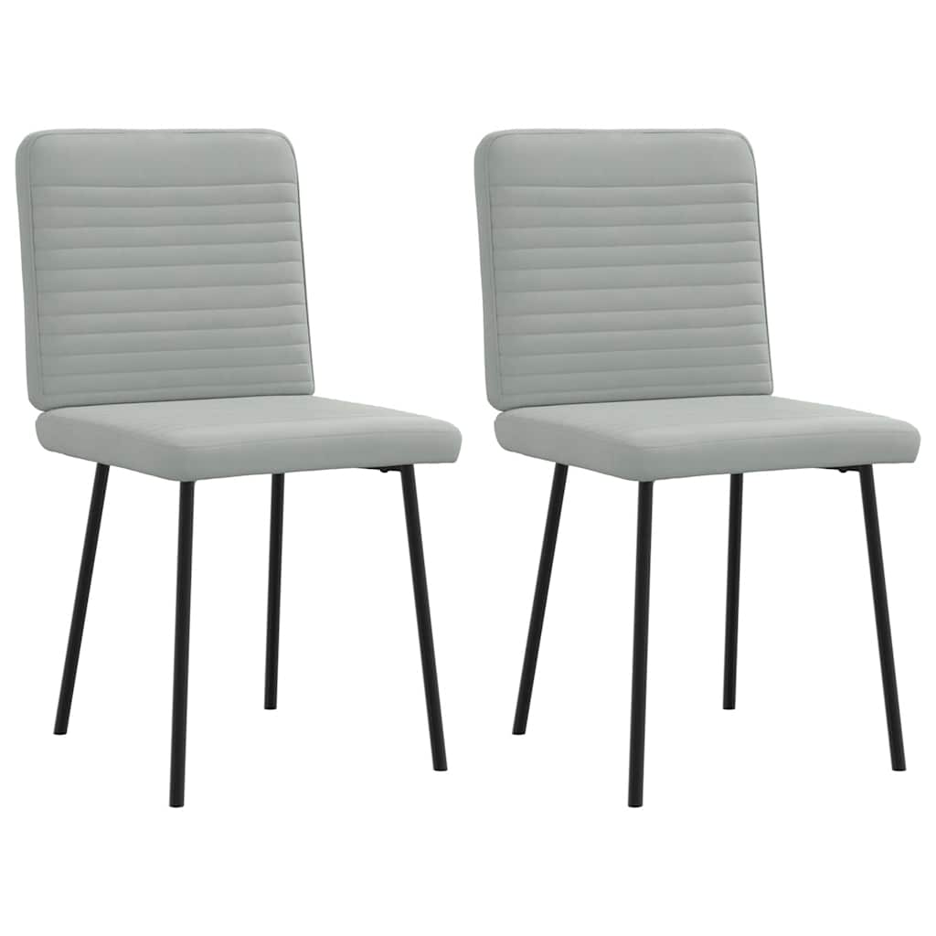 vidaXL Eetkamerstoelen 4 st fluweel lichtgrijs