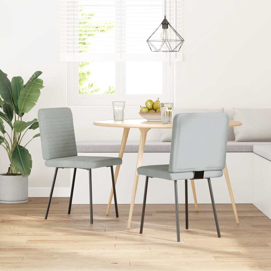 vidaXL Eetkamerstoelen 4 st fluweel lichtgrijs
