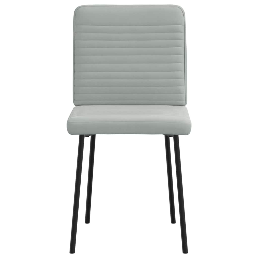 vidaXL Eetkamerstoelen 4 st fluweel lichtgrijs