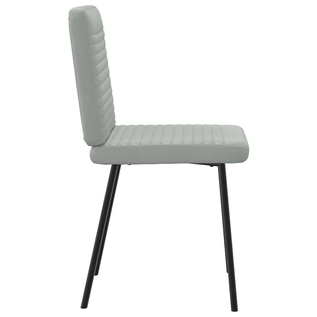 vidaXL Eetkamerstoelen 4 st fluweel lichtgrijs