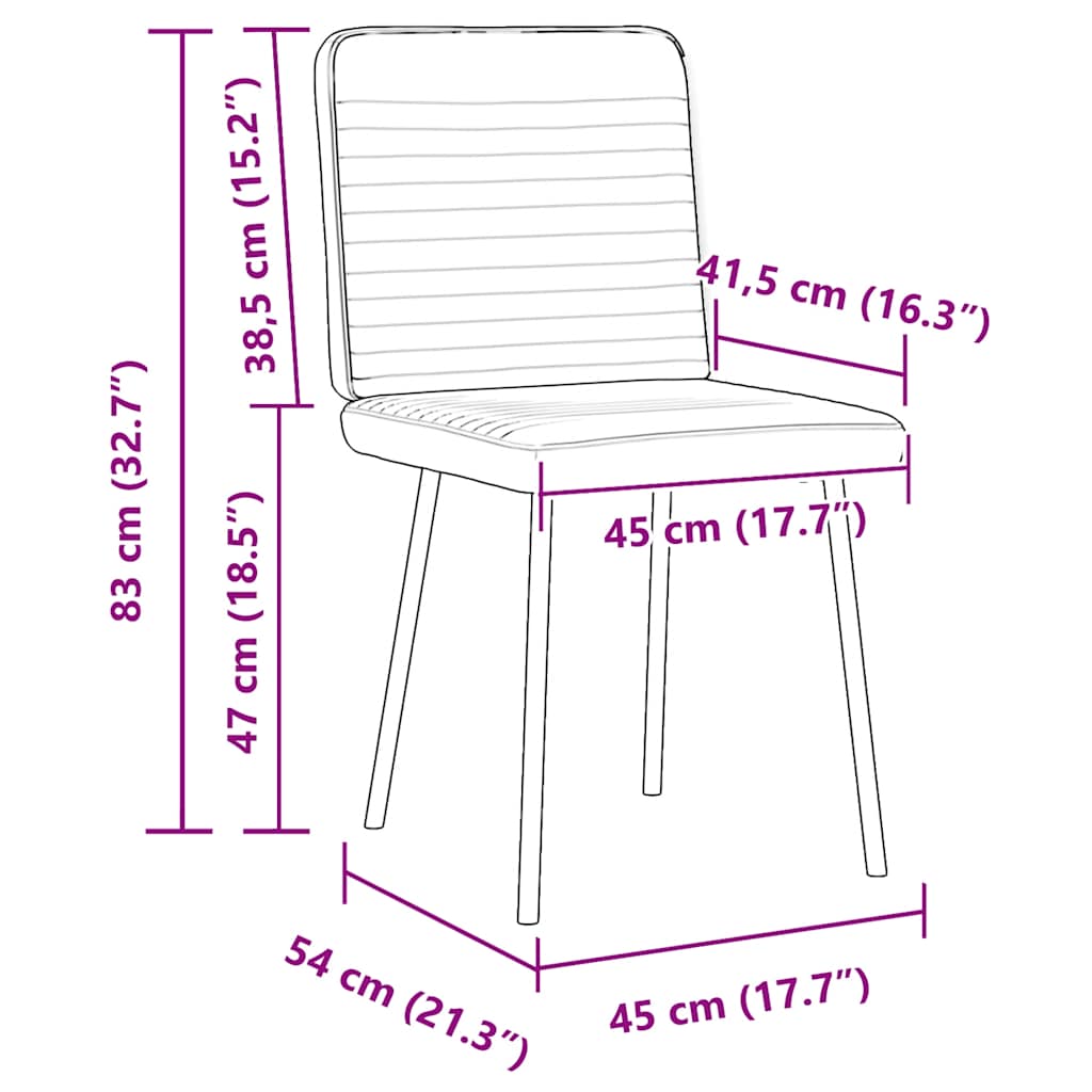 vidaXL Eetkamerstoelen 4 st fluweel lichtgrijs