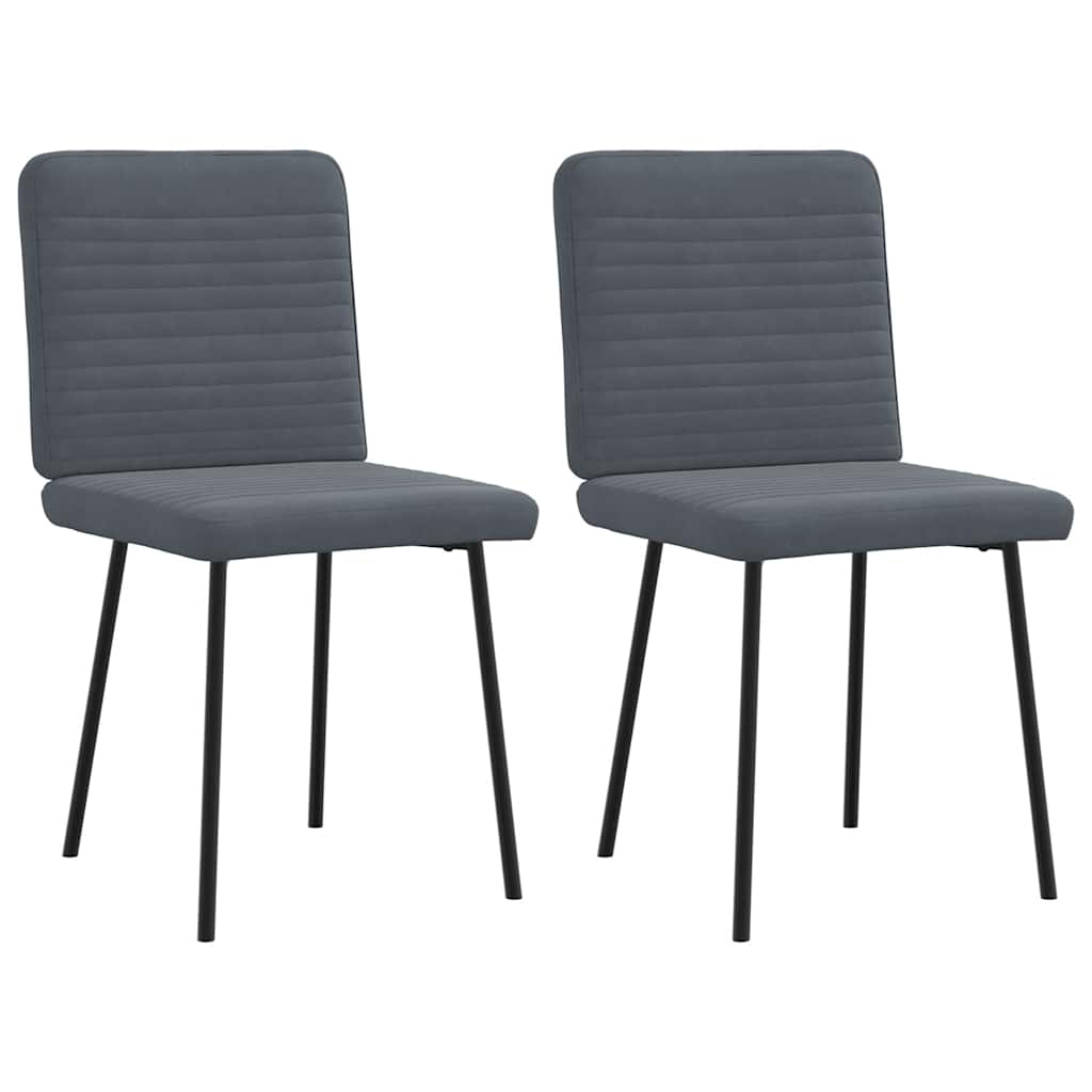 vidaXL Eetkamerstoelen 4 st fluweel lichtgrijs
