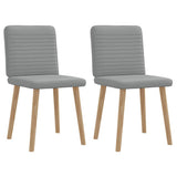 vidaXL Dining Chairs 4 pcs fabric light grey