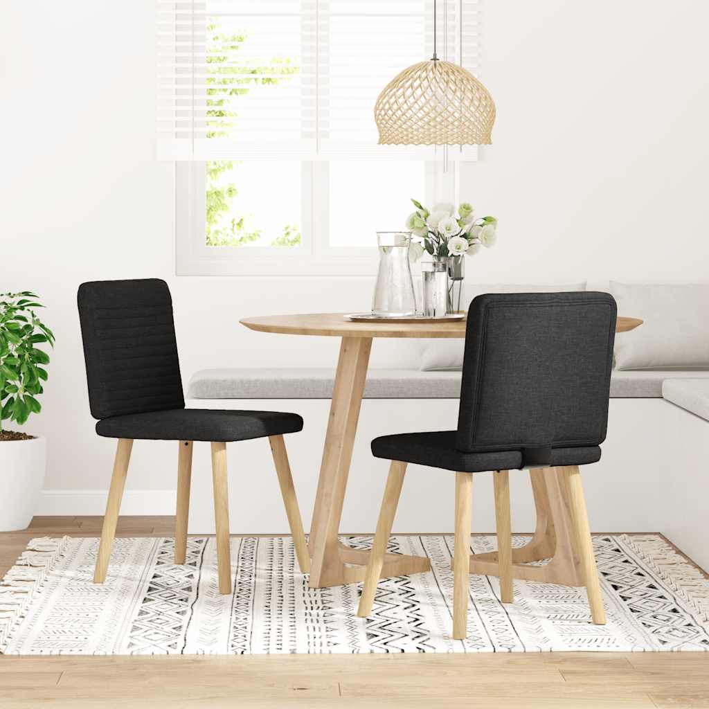 vidaXL Dining Chairs 4 pcs fabric light grey