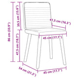 vidaXL Dining Chairs 4 pcs fabric light grey