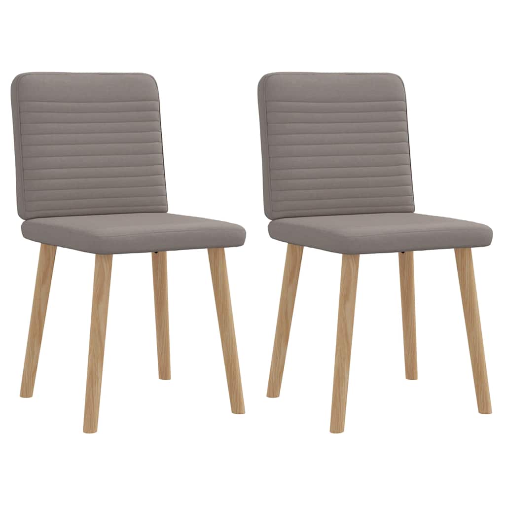 vidaXL Dining Chairs 4 pcs fabric light grey