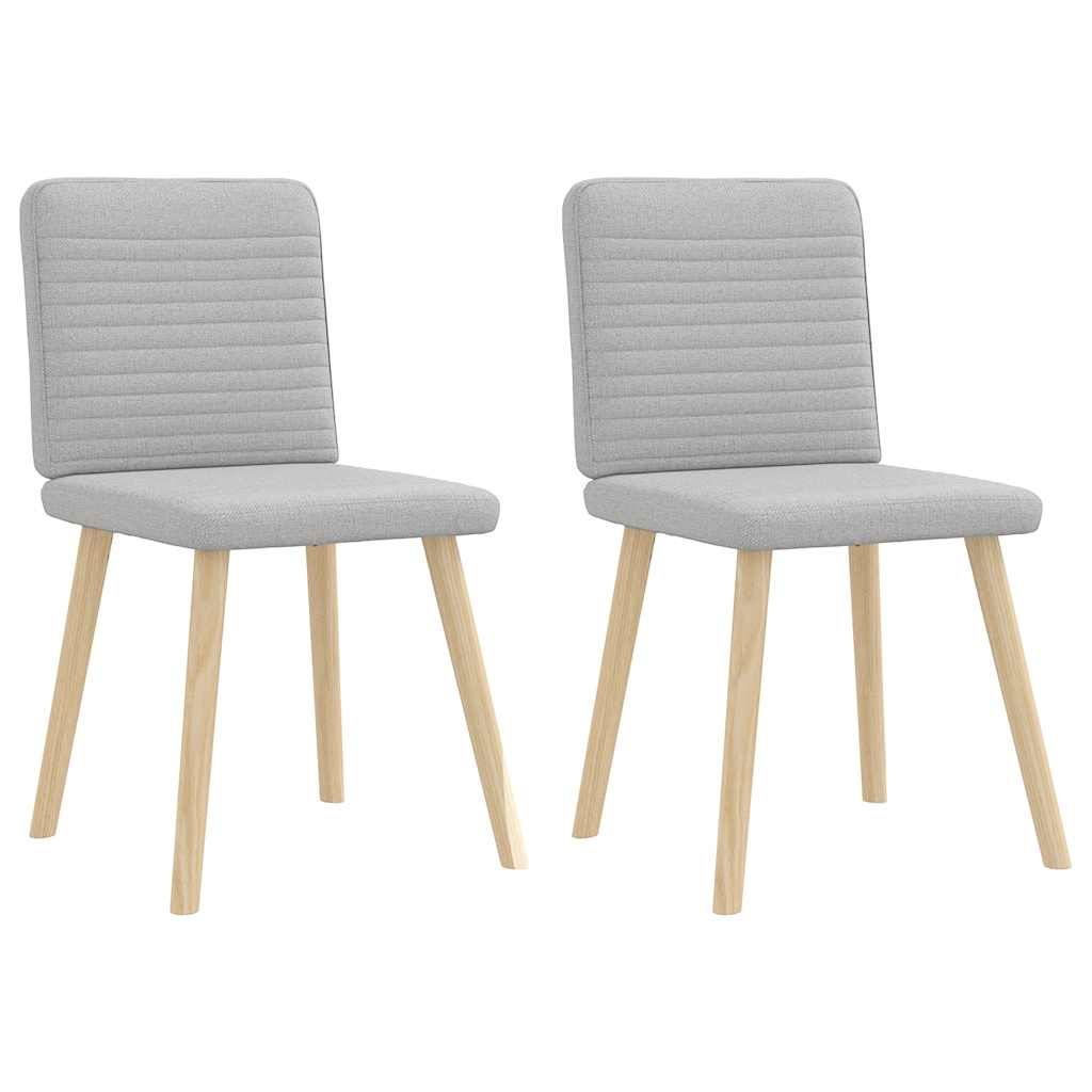 vidaXL Dining Chairs 4 pcs fabric light grey