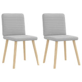 vidaXL Dining Chairs 4 pcs fabric light grey