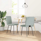 vidaXL Eetkamerstoelen 4 st fluweel lichtgrijs