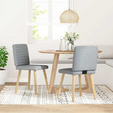 vidaXL Eetkamerstoelen 4 st stof lichtgrijs