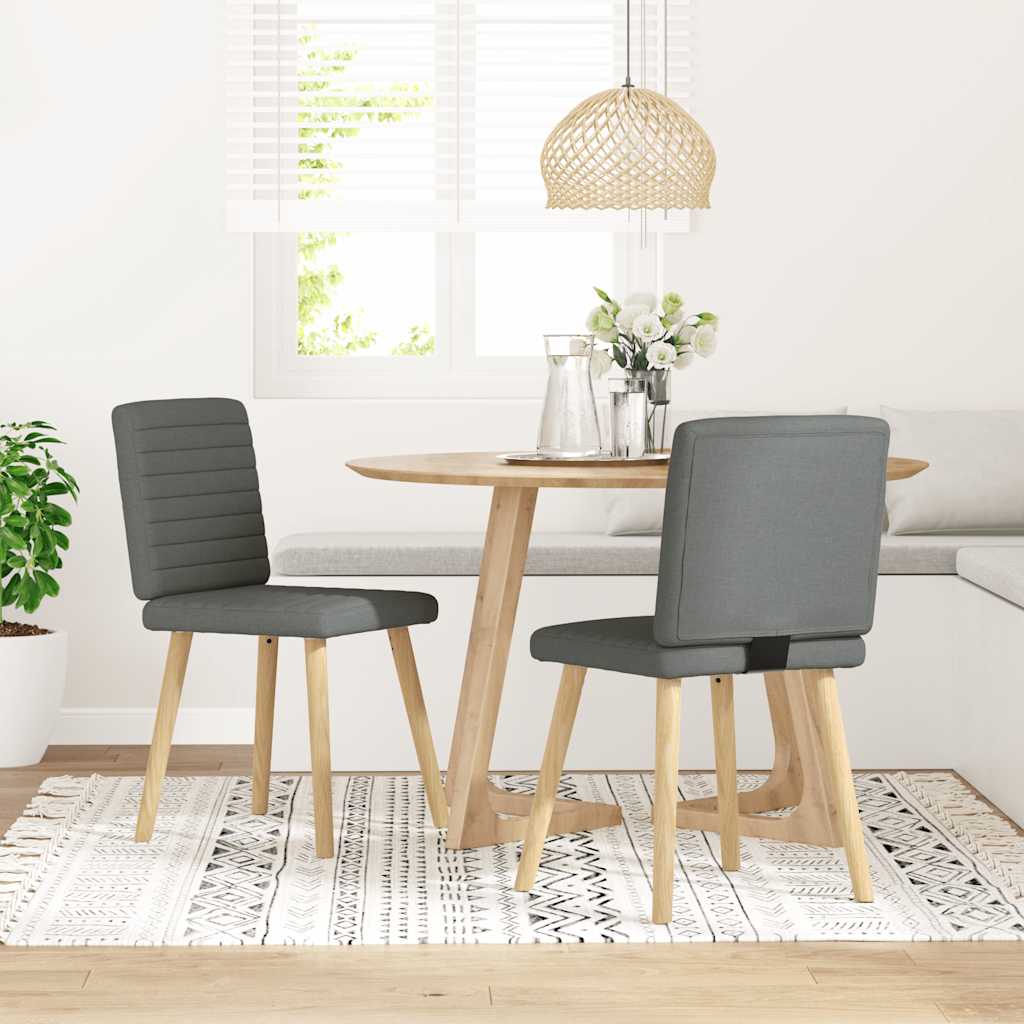 vidaXL Eetkamerstoelen 4 st stof lichtgrijs