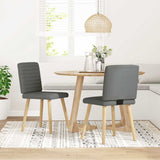 vidaXL Eetkamerstoelen 4 st stof lichtgrijs