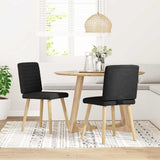 vidaXL Eetkamerstoelen 4 st stof lichtgrijs