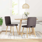 vidaXL Eetkamerstoelen 4 st stof lichtgrijs