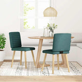 vidaXL Eetkamerstoelen 4 st stof lichtgrijs