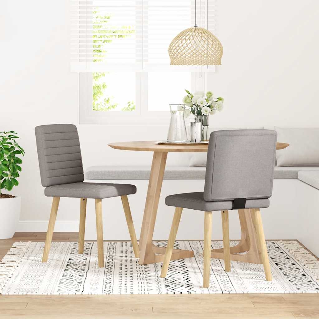 vidaXL Eetkamerstoelen 4 st stof lichtgrijs