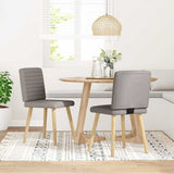 vidaXL Eetkamerstoelen 4 st stof lichtgrijs