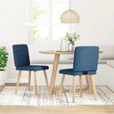 vidaXL Eetkamerstoelen 4 st stof lichtgrijs