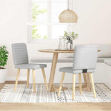 vidaXL Eetkamerstoelen 4 st stof lichtgrijs