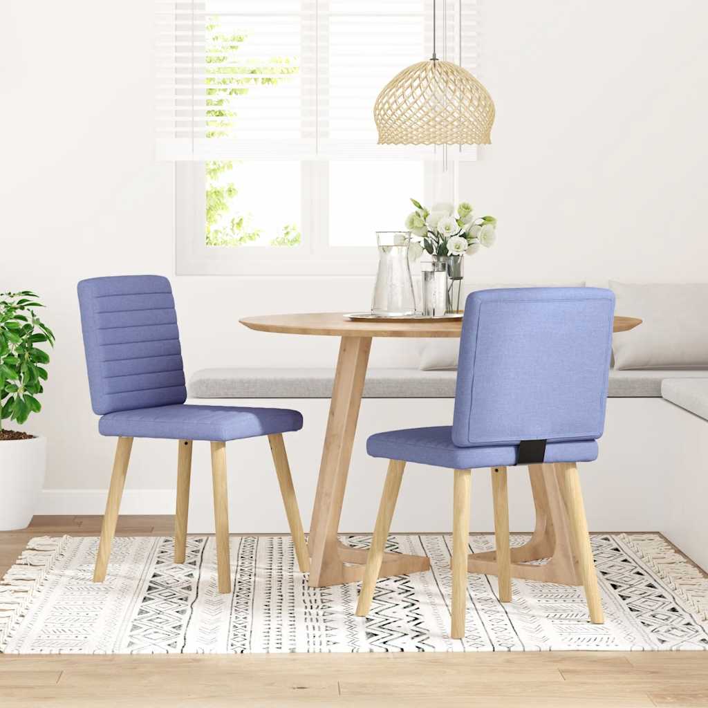 vidaXL Eetkamerstoelen 4 st stof lichtgrijs