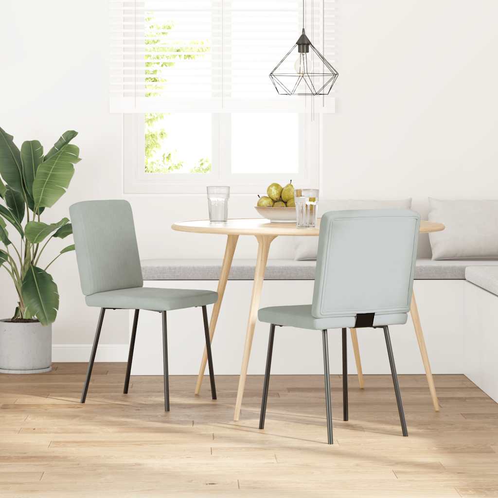 vidaXL Eetkamerstoelen 4 st fluweel lichtgrijs