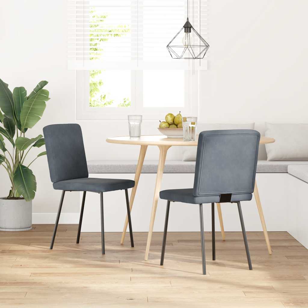 vidaXL Eetkamerstoelen 4 st fluweel lichtgrijs