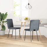 vidaXL Eetkamerstoelen 4 st fluweel lichtgrijs