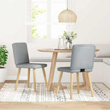 vidaXL Eetkamerstoelen 4 st stof lichtgrijs