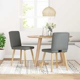 vidaXL Eetkamerstoelen 4 st stof lichtgrijs